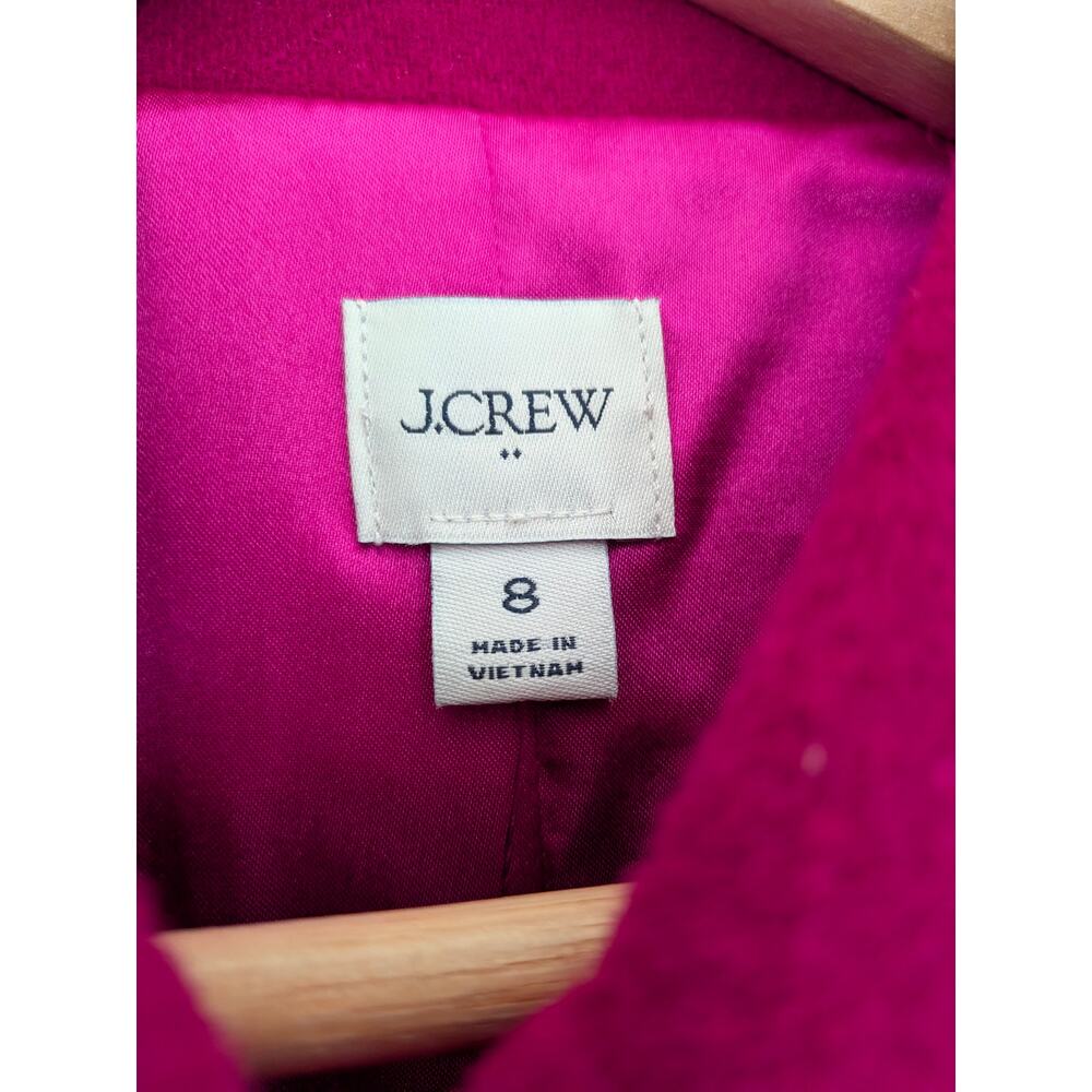 NWT Women's J.Crew Wool-Blend Lady Day Coat Brilliant Berry US Size 8 - Picture 6 of 8
